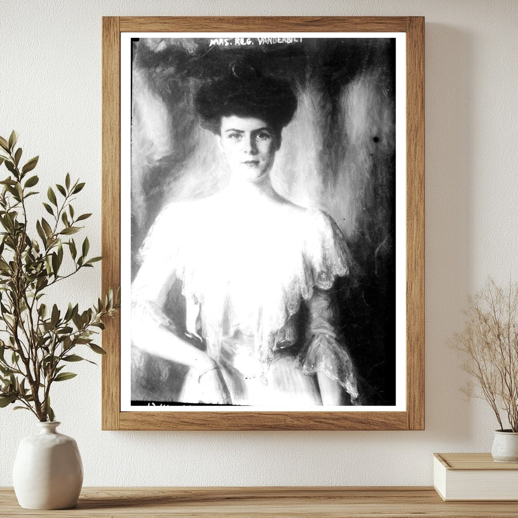 Elegant Portrait of Early 20th Century Socialite