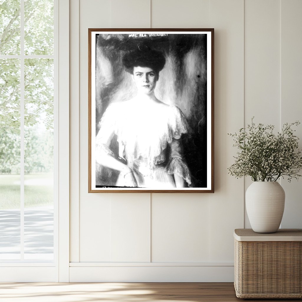 Elegant Portrait of Early 20th Century Socialite