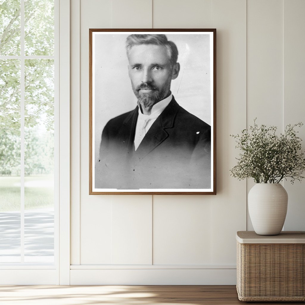 Early 20th Century Baritone Singer in Theatrical Scene