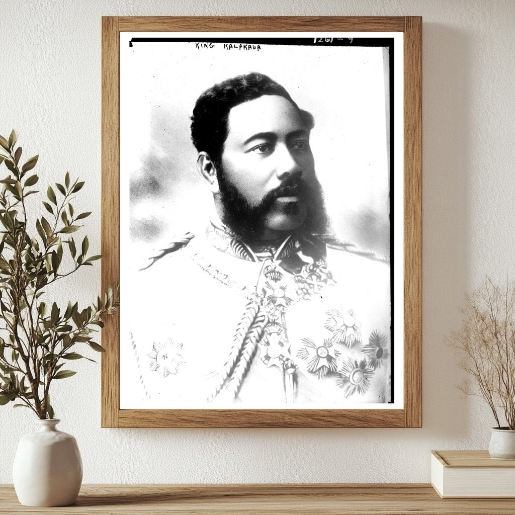 Majestic Portrait of King Kalakaua of Hawaii