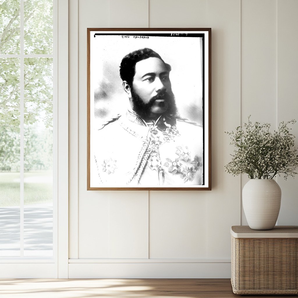 Majestic Portrait of King Kalakaua of Hawaii