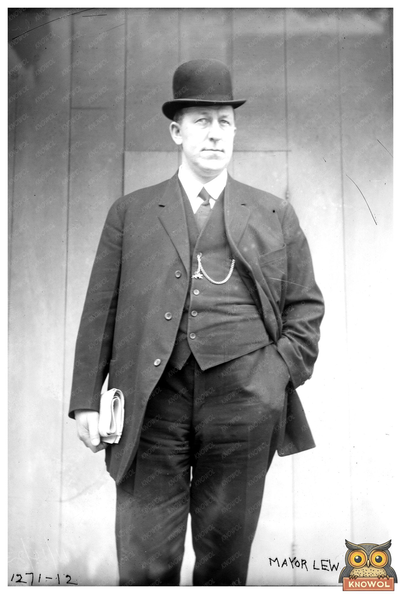 Early 20th Century Portrait of Mayor Lew Shank