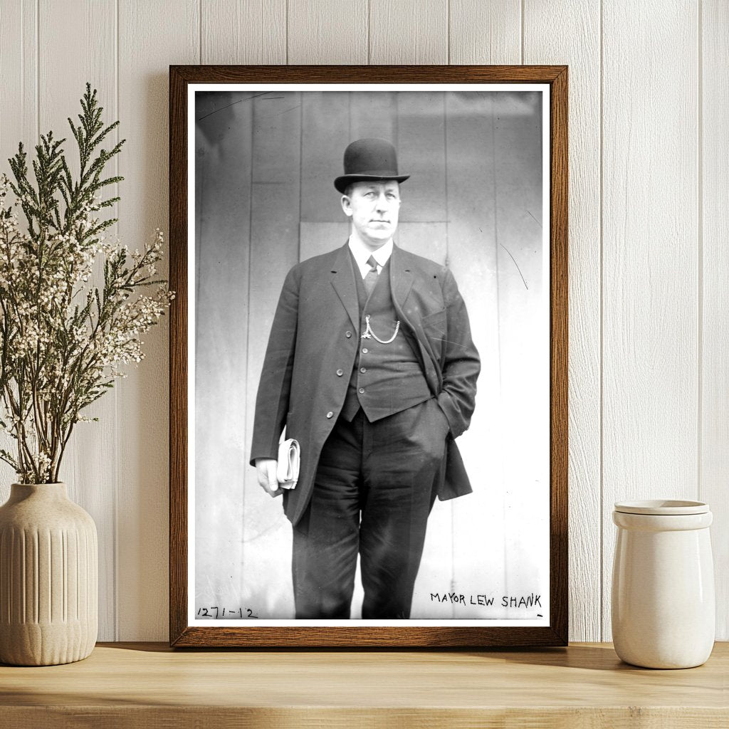 Early 20th Century Portrait of Mayor Lew Shank
