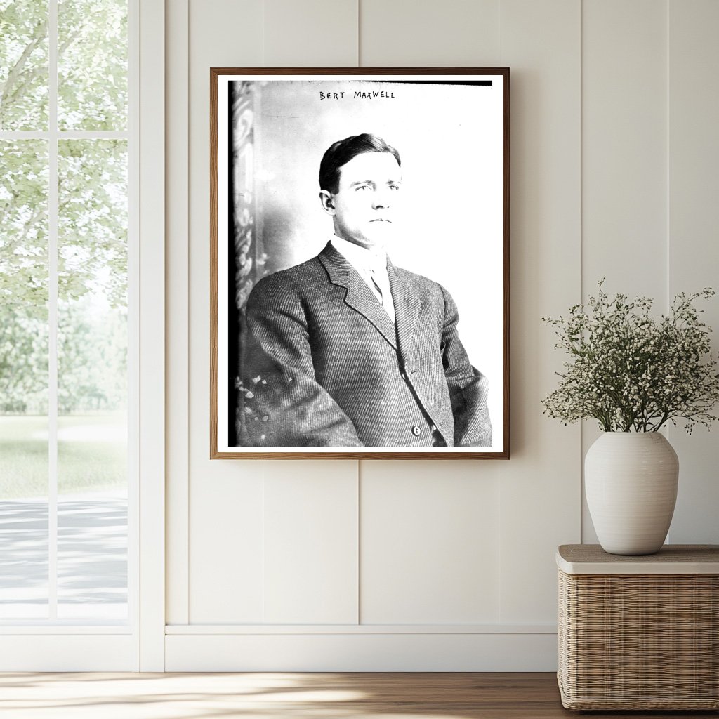 1914 American Baseball Pioneer in Historic Portrait