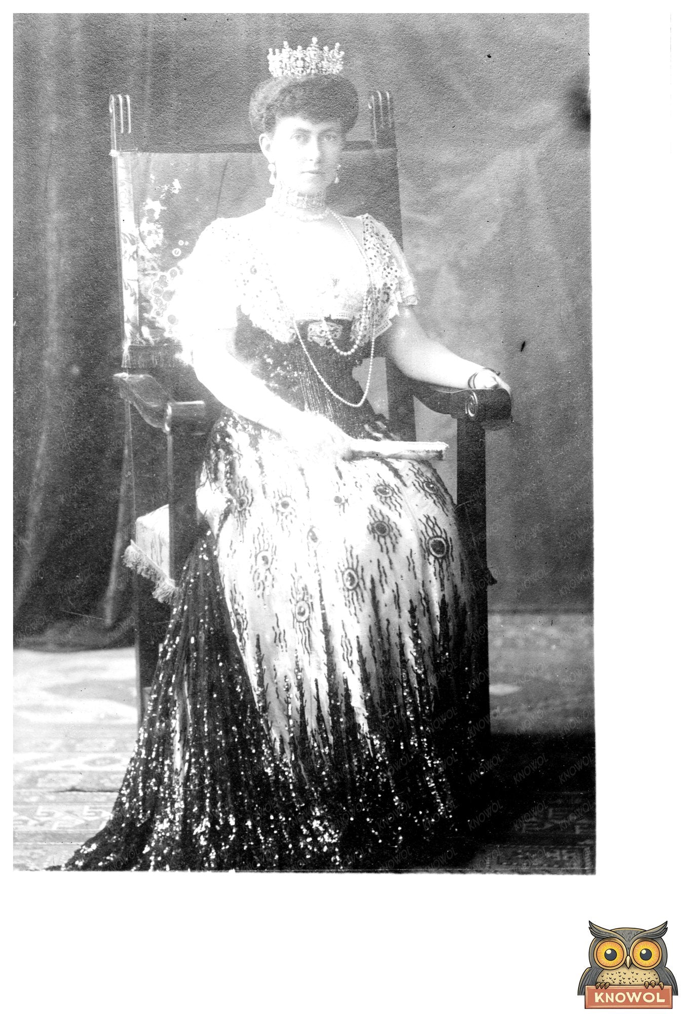 Regal Grace: Queen Sophia of Greece Portrait