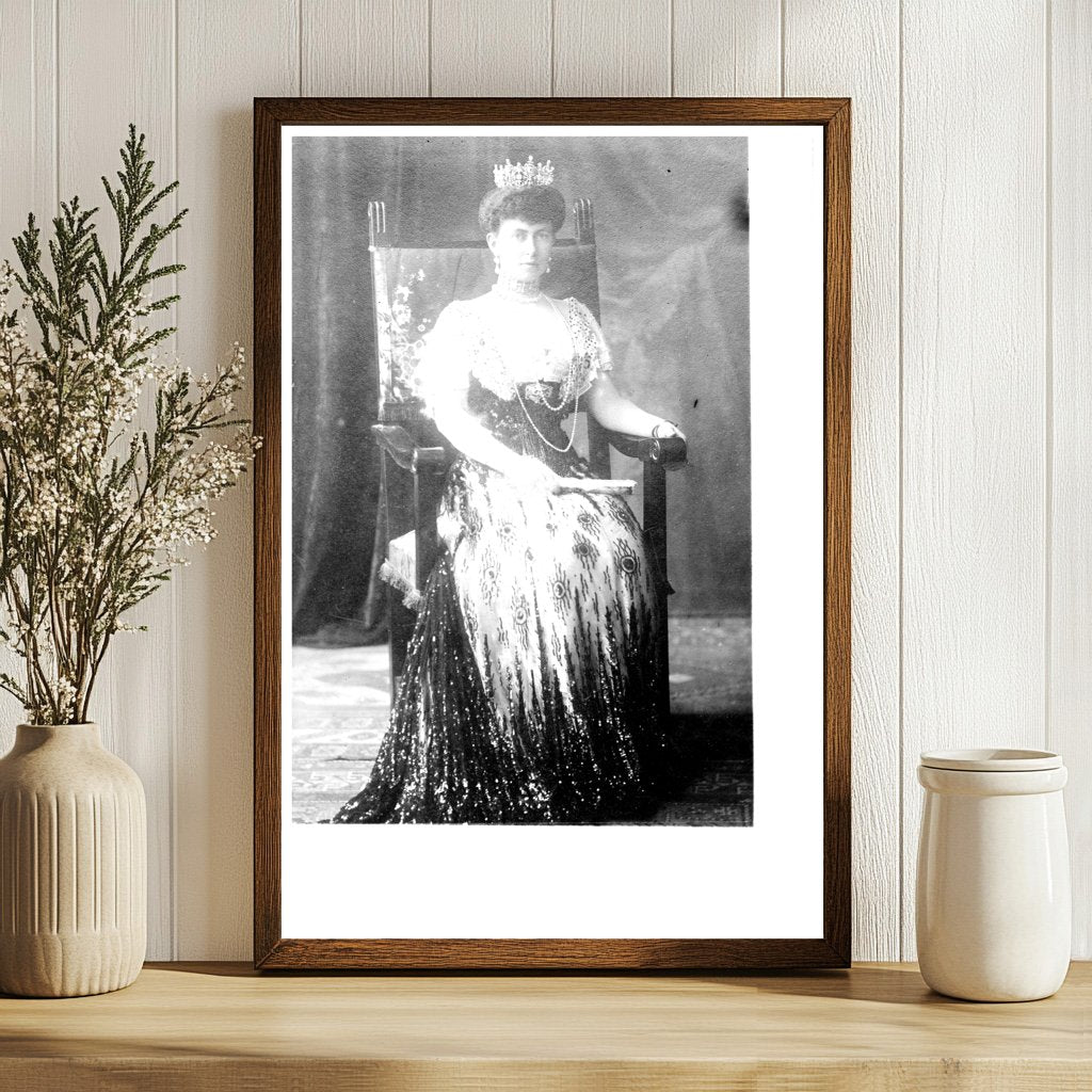 Regal Grace: Queen Sophia of Greece Portrait