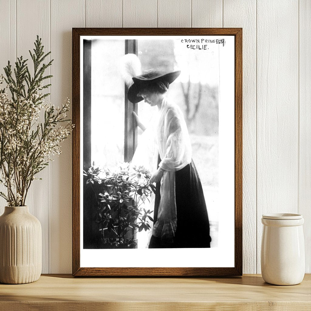 Elegant Portrait of Crown Princess Cecilie of Germany