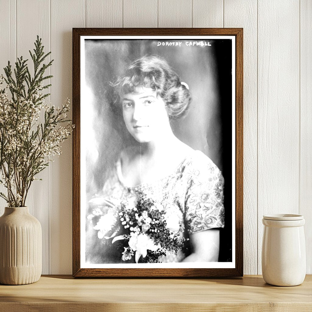 Vintage Portrait of Dorothy Capwell in Edwardian Fashion