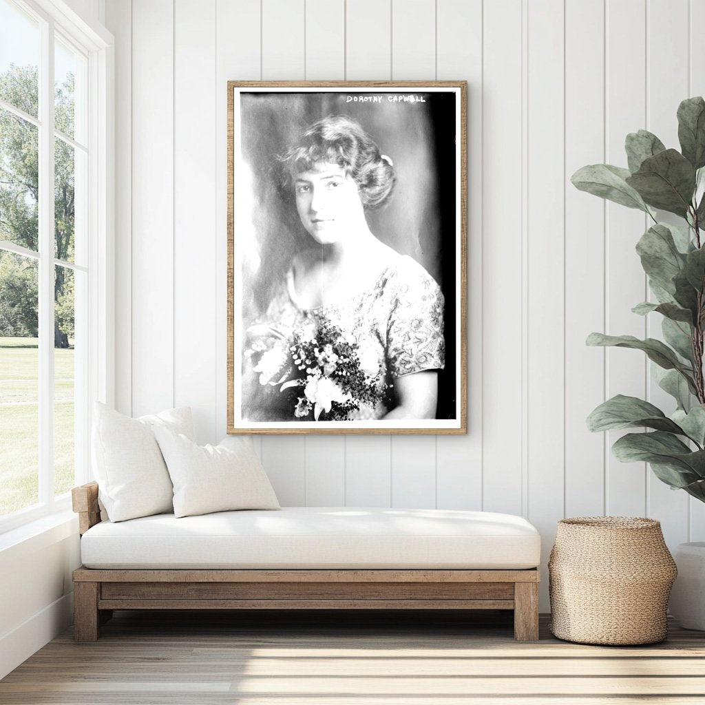 Vintage Portrait of Dorothy Capwell in Edwardian Fashion