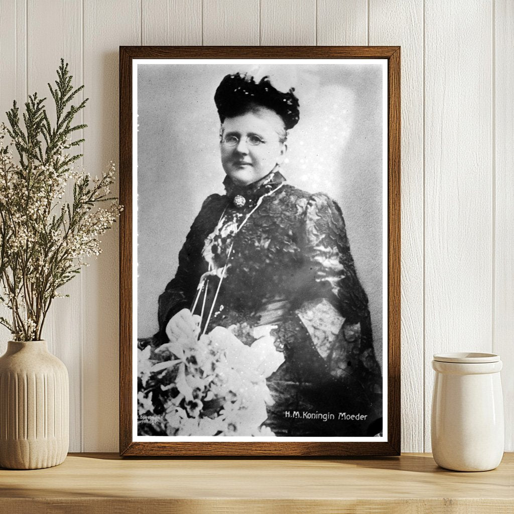 Elegant Portrait of Hollands Royal Dowager Queen