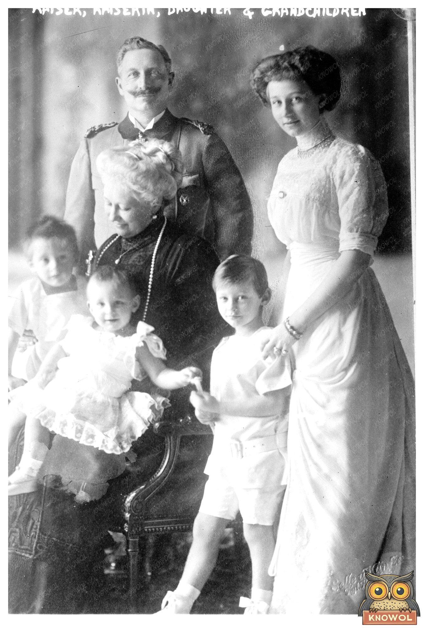 German Royal Family Portrait: Kaiser, Kaiserin & Kin