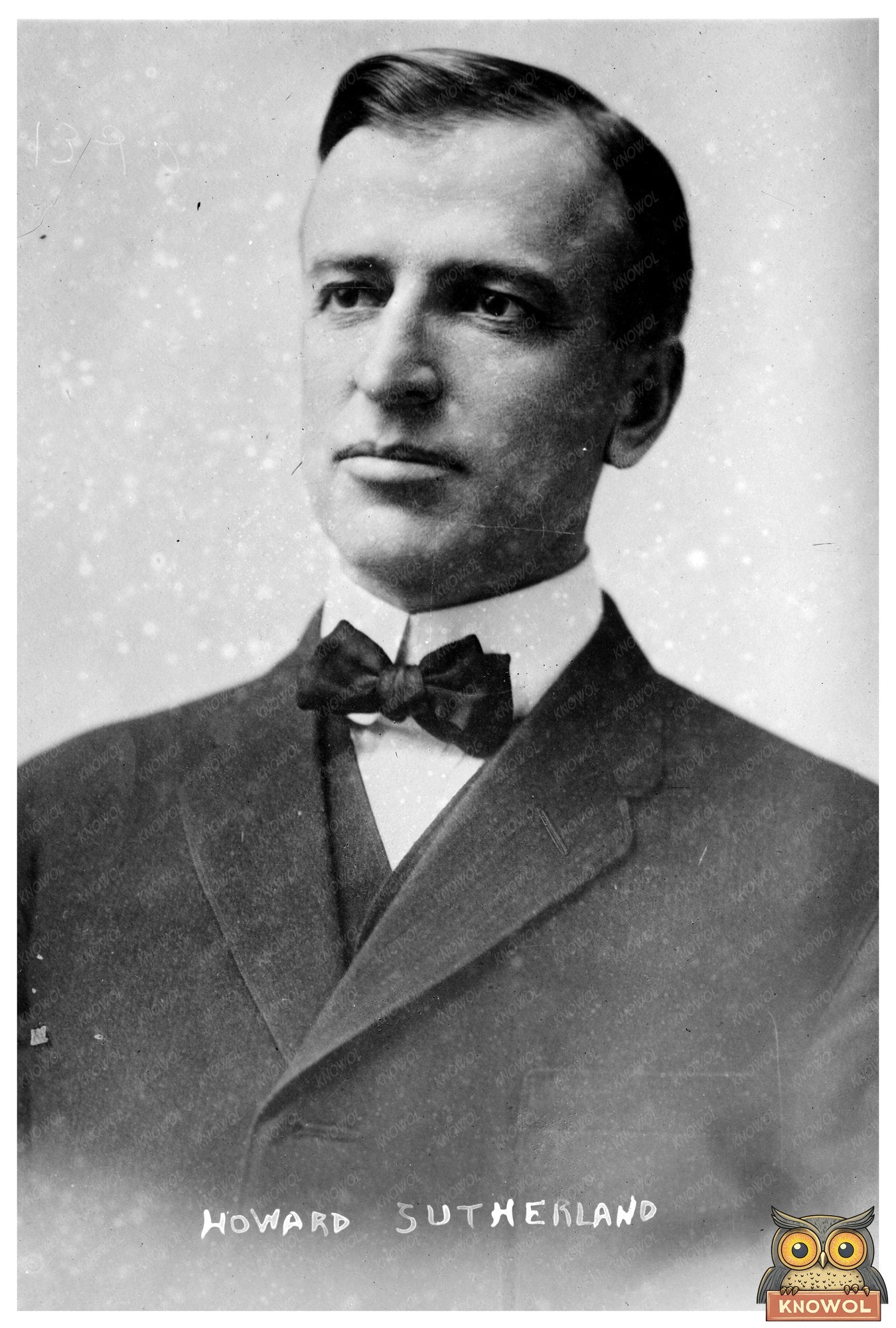 Vintage Glass Negative of Early 20th Century Journalist