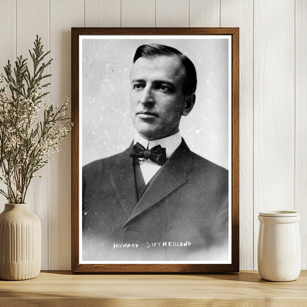 Vintage Glass Negative of Early 20th Century Journalist