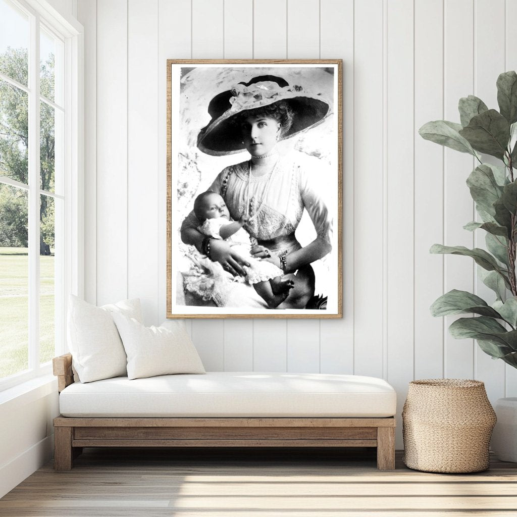 Royal Portrait of Queen Victoria and Princess Maria