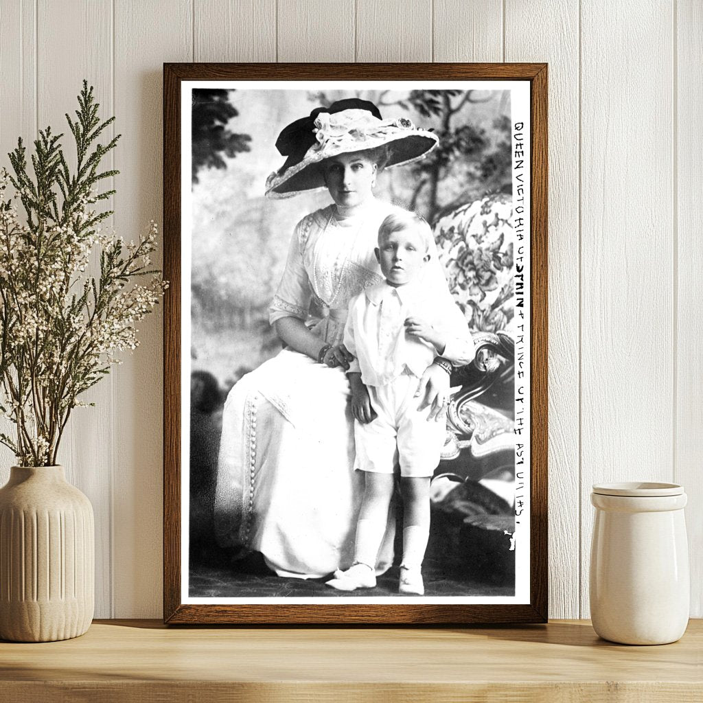 Regal Portrait of Queen Victoria with Prince of Austria