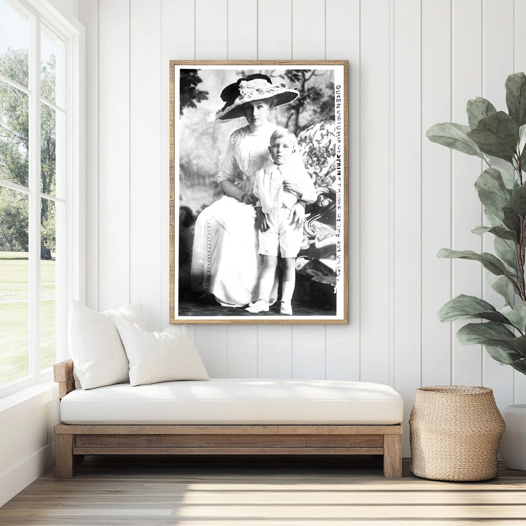 Regal Portrait of Queen Victoria with Prince of Austria