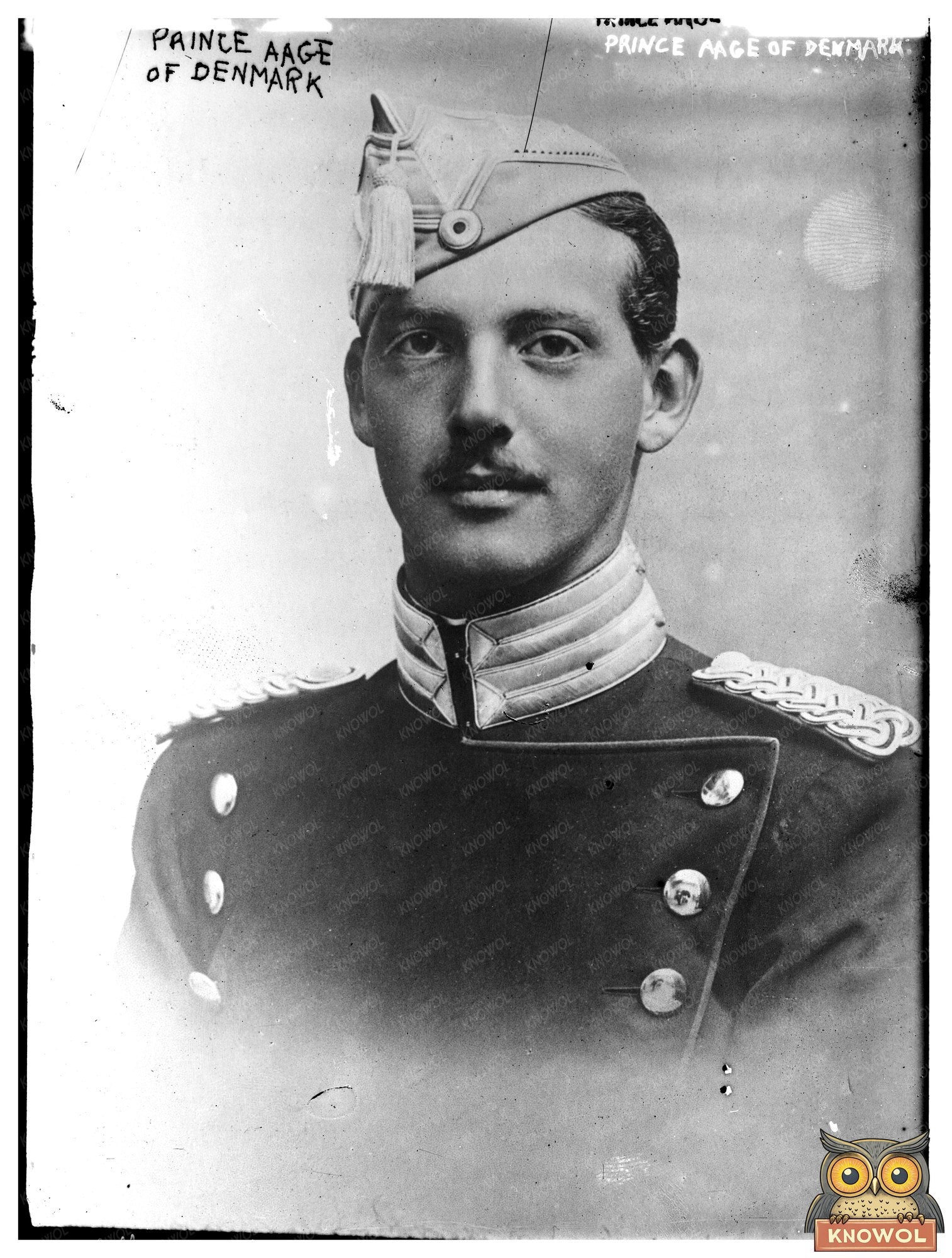 1912 Portrait of Prince Aage of Denmark in Royal Attire