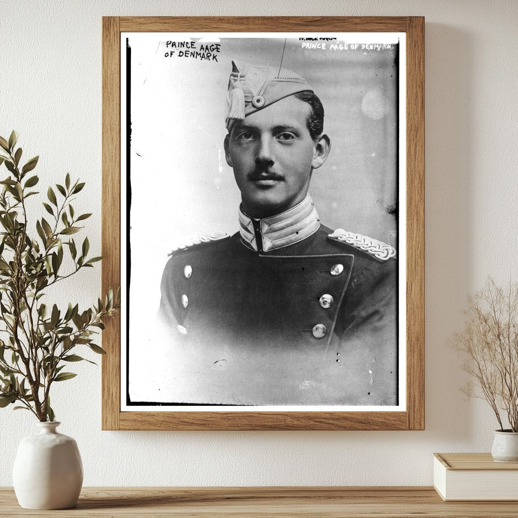 1912 Portrait of Prince Aage of Denmark in Royal Attire