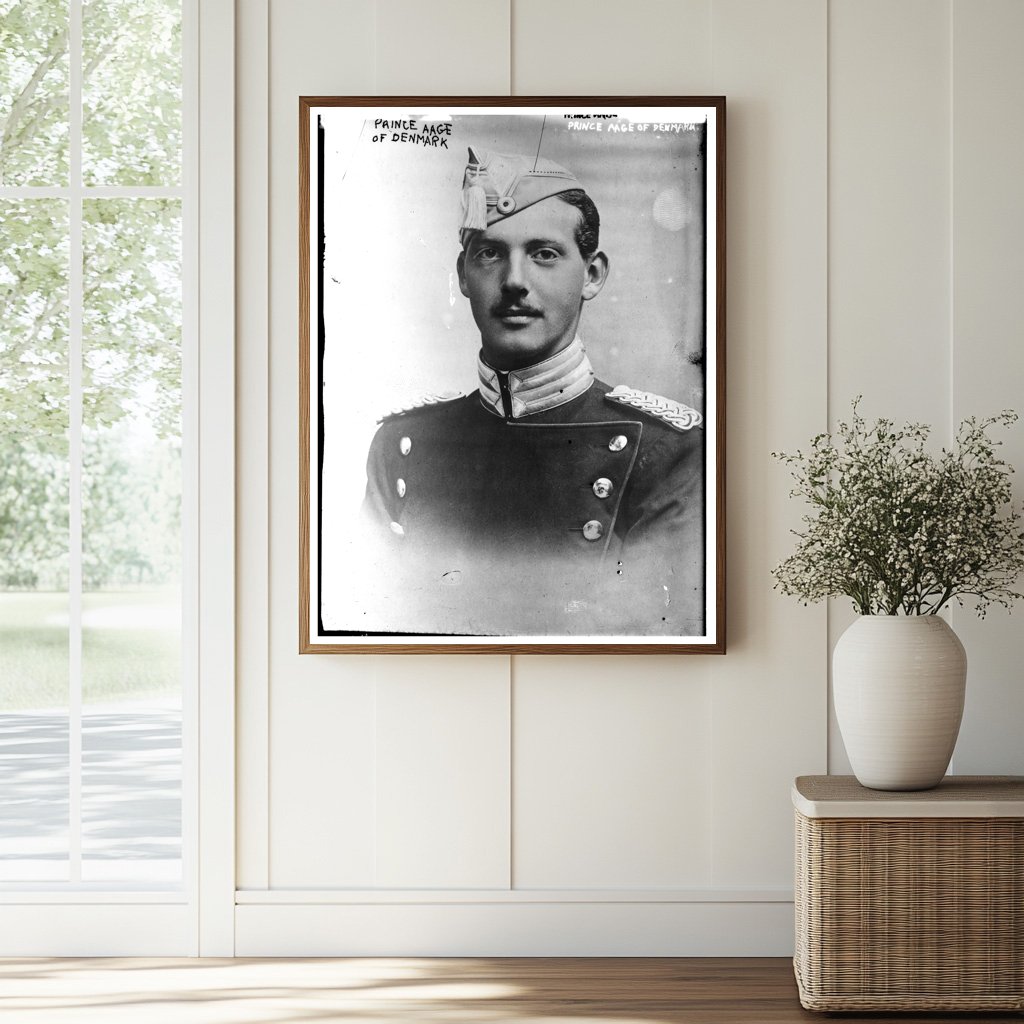 1912 Portrait of Prince Aage of Denmark in Royal Attire