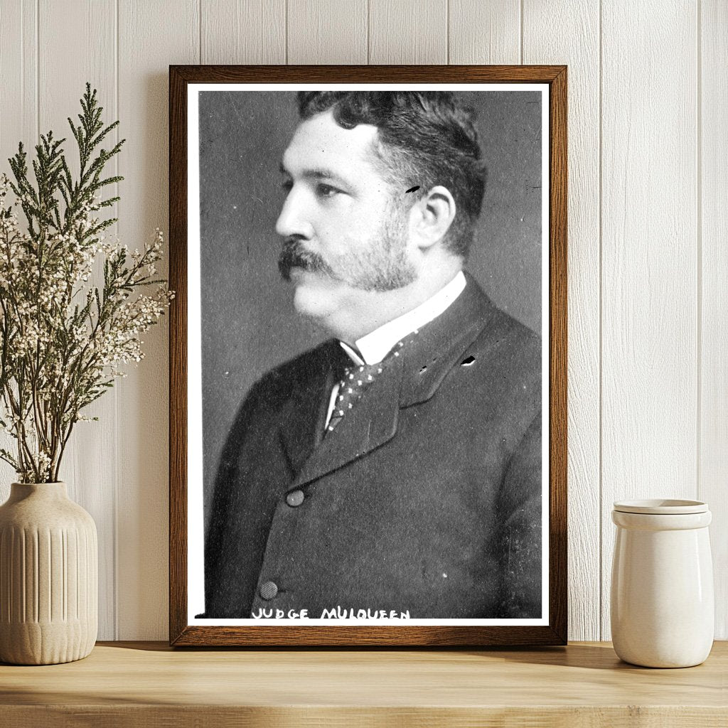 Portrait of Renowned Judge Mulqueen in Historic Elegance