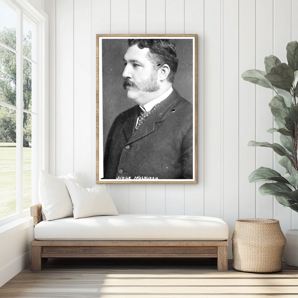 Portrait of Renowned Judge Mulqueen in Historic Elegance