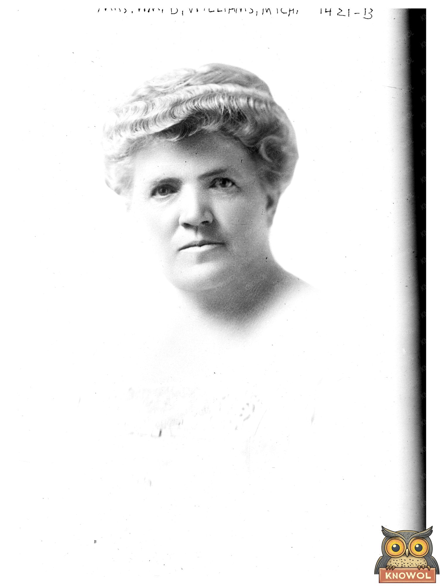 Elegant Portrait of Michigans Mrs. William B. Williams