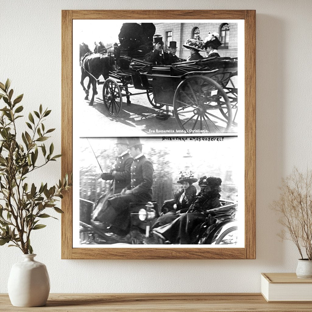 Queen Emma and Eleanor Roosevelt in a Carriage