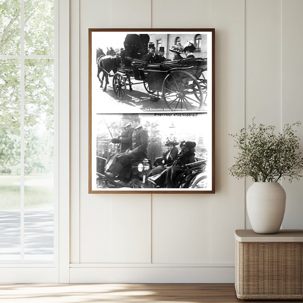 Queen Emma and Eleanor Roosevelt in a Carriage