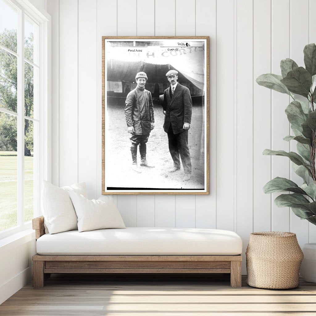 Early Aviation Pioneers: Curtiss & Paulhan In Flight