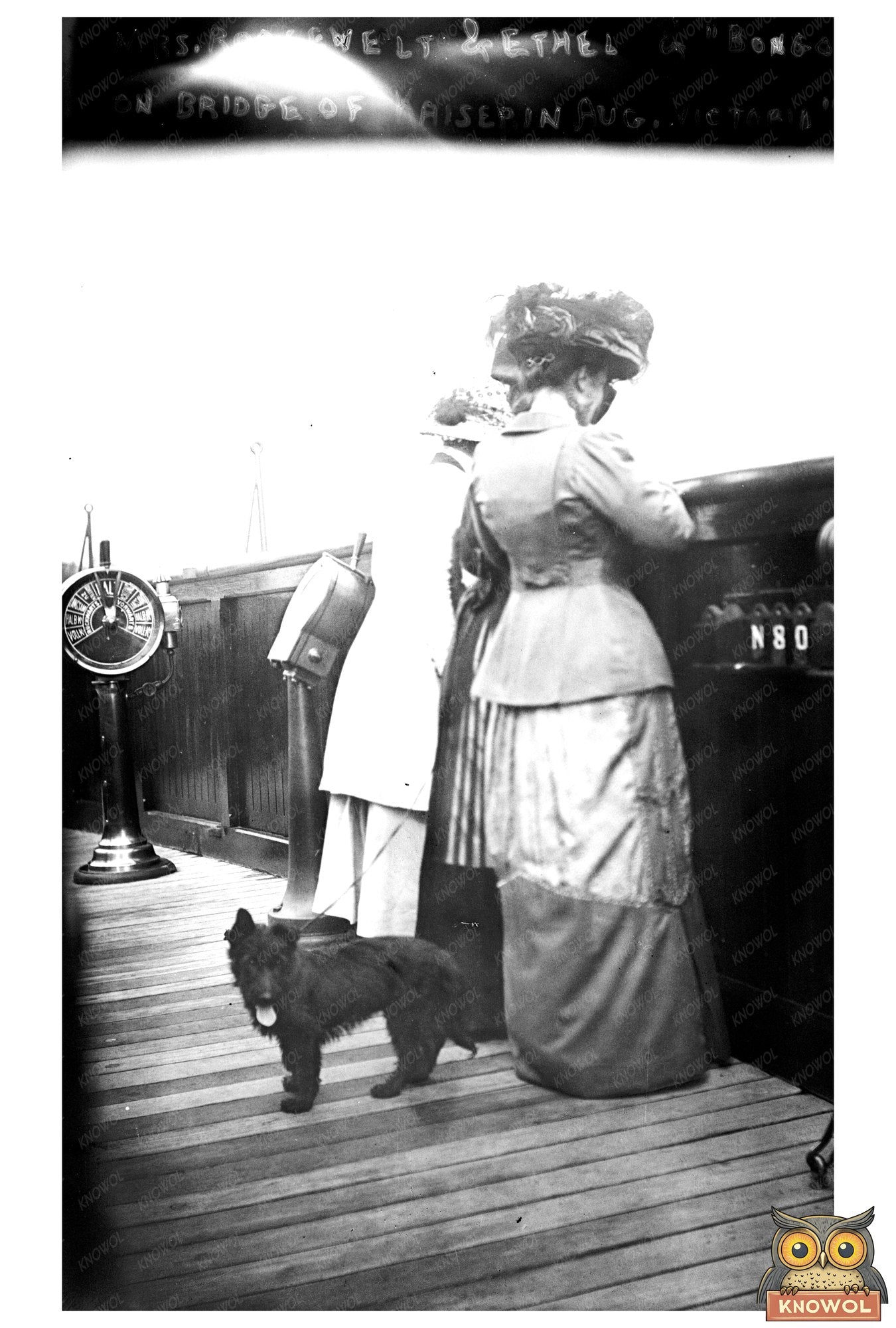 Mrs. Roosevelt and Ethel Enjoying Ocean Liner Life