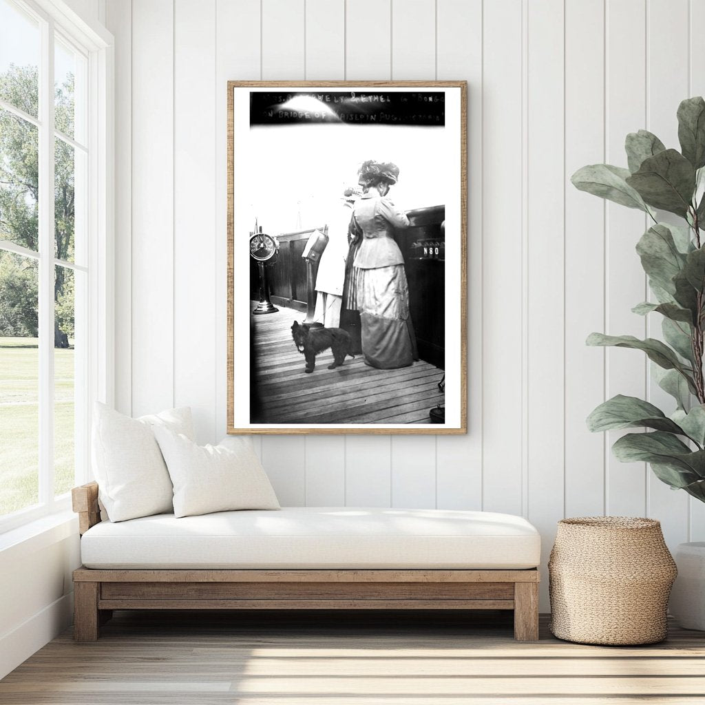 Mrs. Roosevelt and Ethel Enjoying Ocean Liner Life