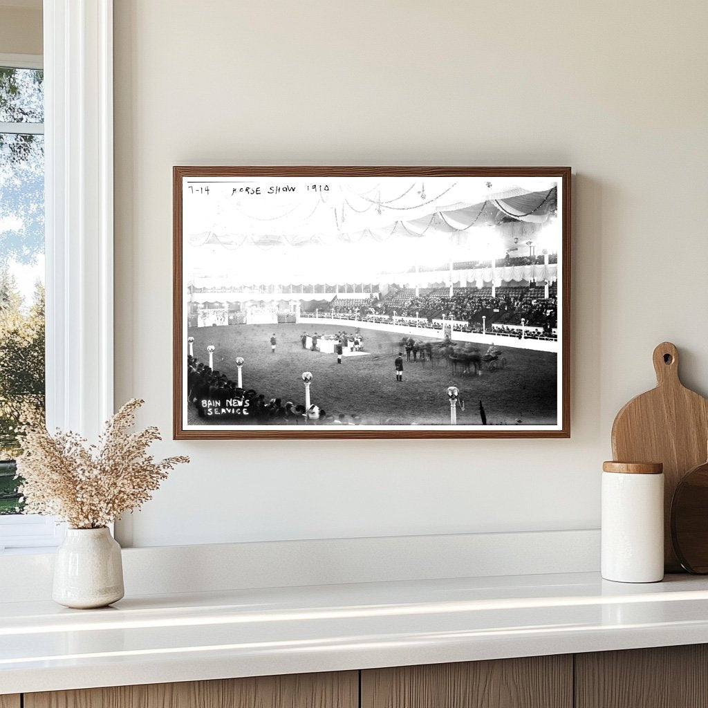 Elegant 1910 Horse Show: A Glimpse into Equestrian Culture