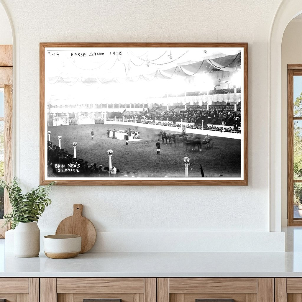 Elegant 1910 Horse Show: A Glimpse into Equestrian Culture