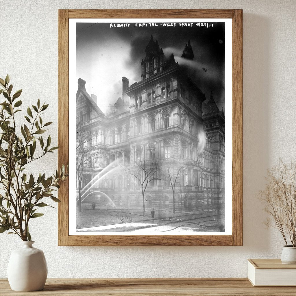 Majestic West Front of Albany Capitol, 19th Century