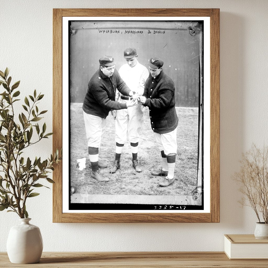 1911 New York Baseball Icons: Marquard, Donlin, Washburn