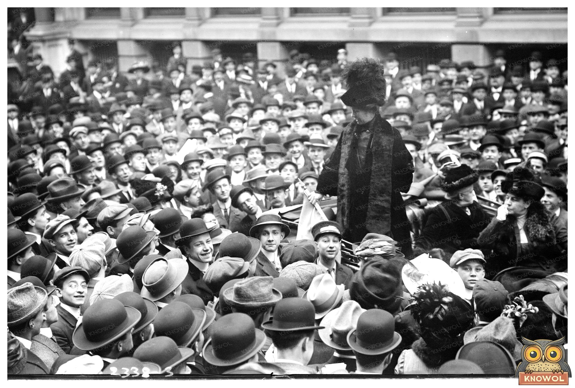 Emmeline Pankhurst Advocating for Women’s Rights on Wall St.