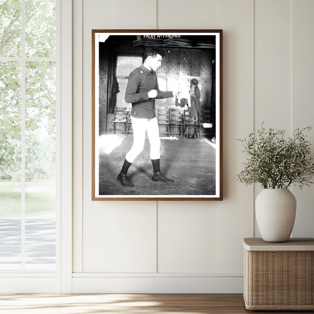 Vintage Boxing Star Packy McFarland in Action