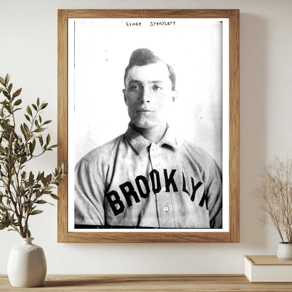 1906 Brooklyn Baseball Outfielder Strickletts Moment