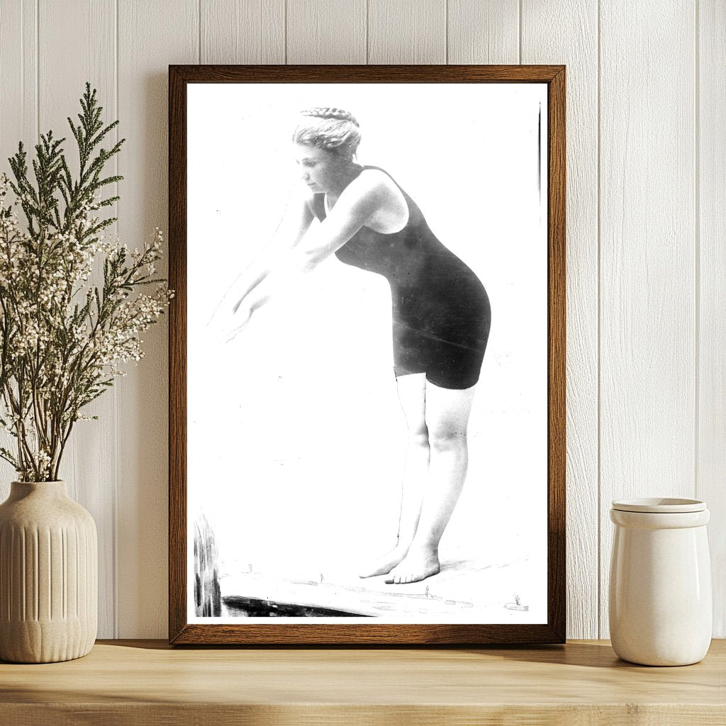 Vintage 1910s Rose Pitonof Swimming Paradise Photo