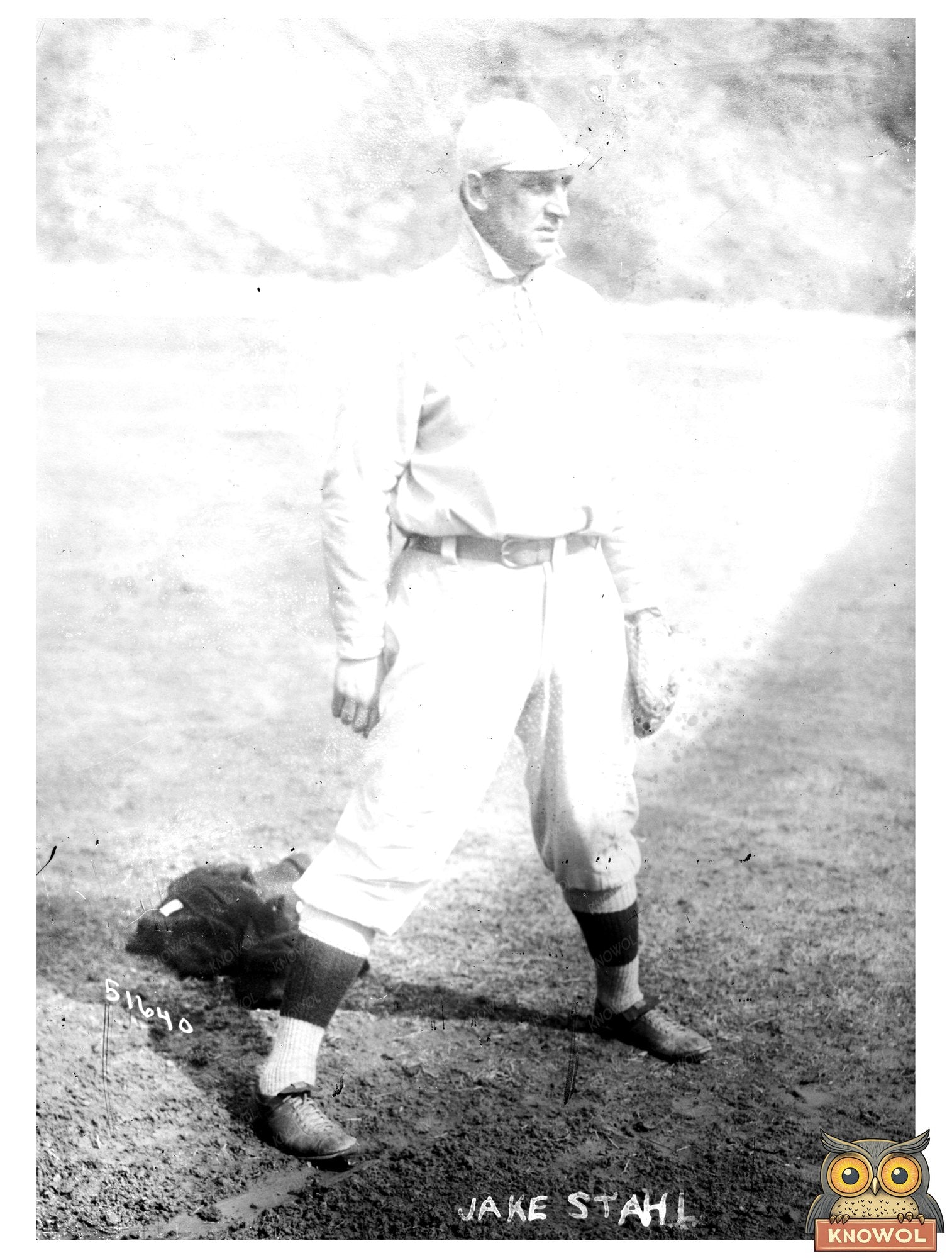 1908 Boston AL Star: Captivating Jake Stahl Portrait