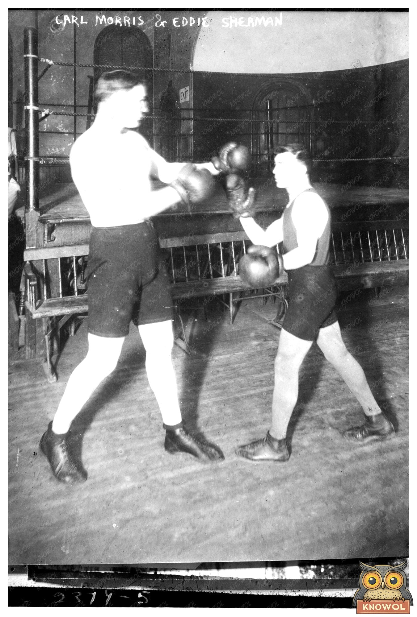 Intense Boxing Match: Morris vs. Sherman, 1910s