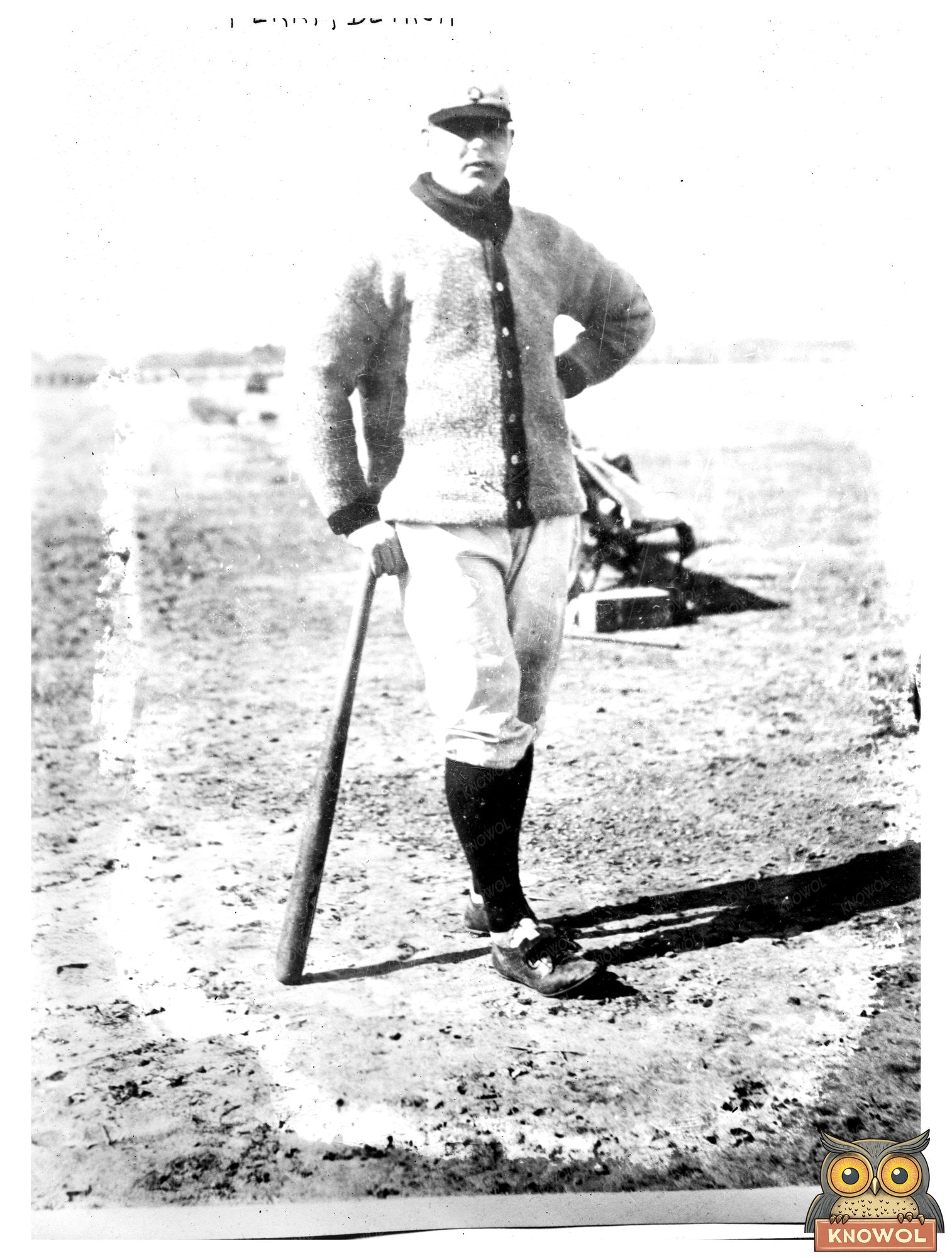 1912 Detroit Baseball Star: Hank Perry in Action