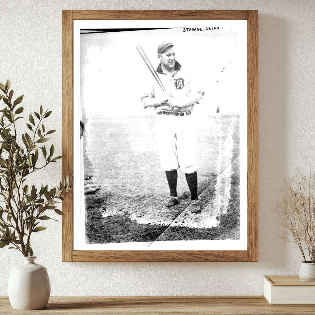 1911 Vintage Baseball Star: Oscar Stanage Portrait