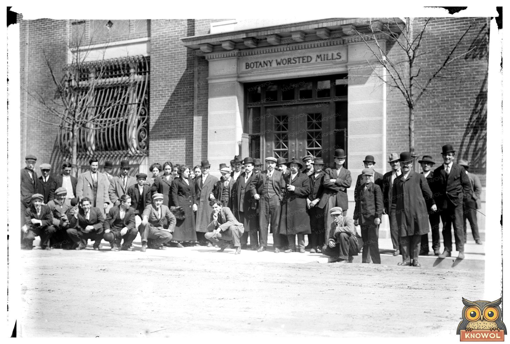 1912 Labor Strikers Waiting for Hard-Earned Pay