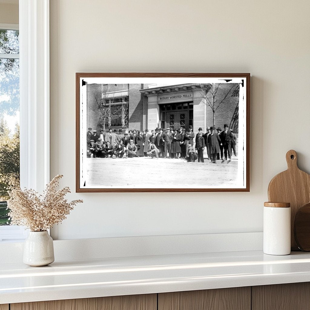 1912 Labor Strikers Waiting for Hard-Earned Pay