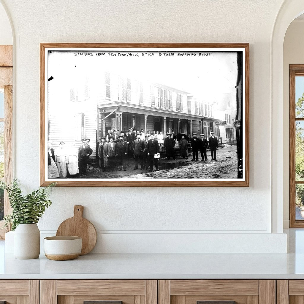 “Historic Strikers Rally at New York Mills Boarding House”