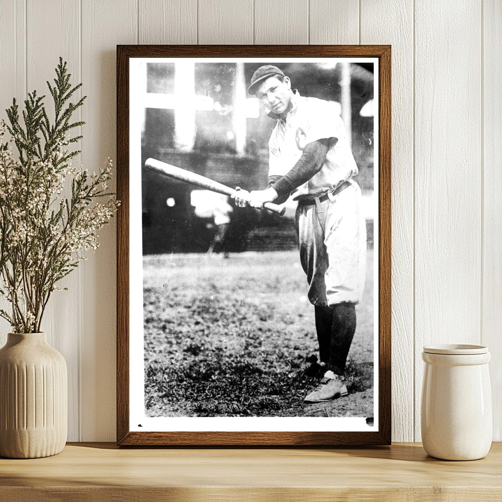 1908 Cincinnati Baseball Star in Action