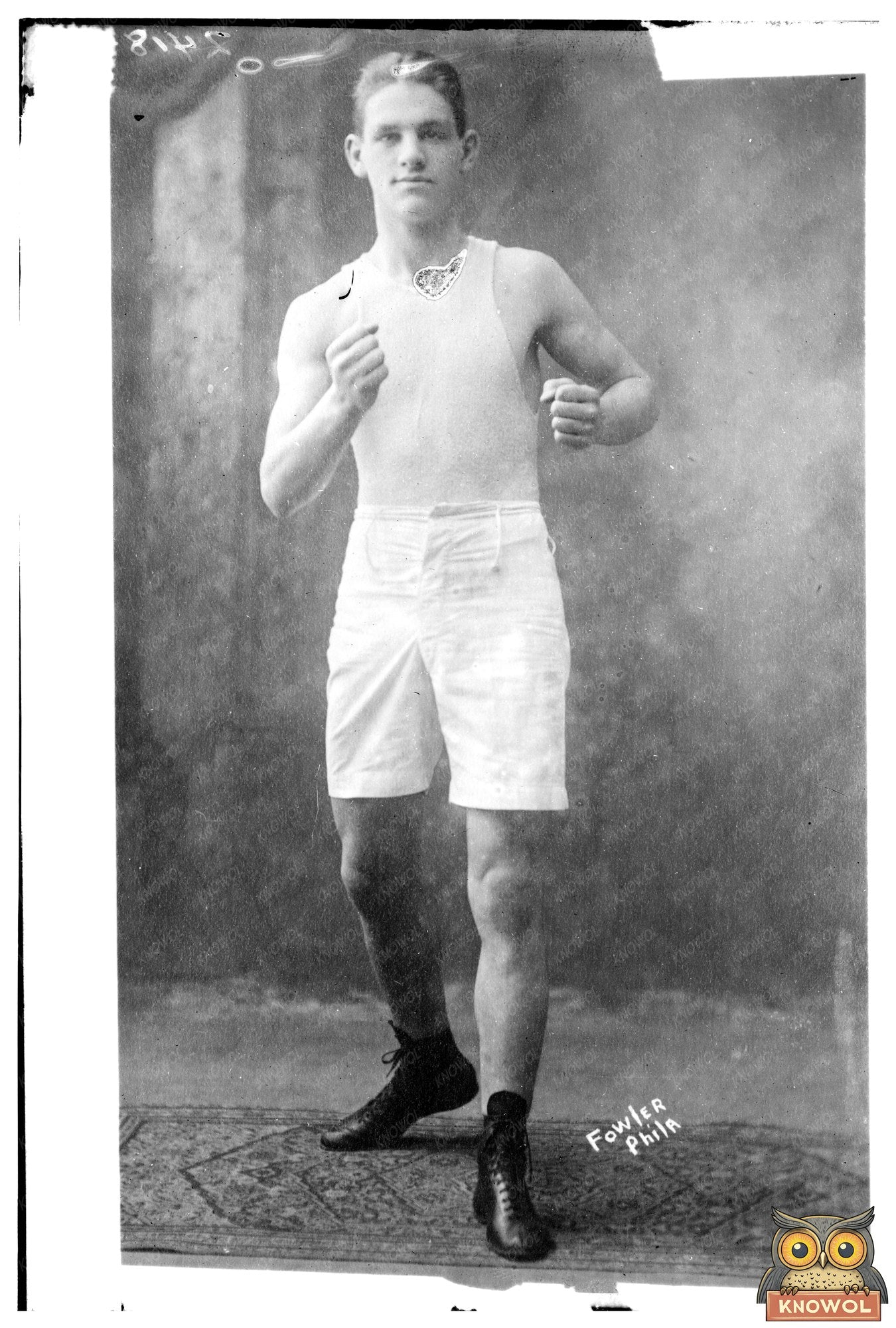 Vintage Boxing Champion Portrait from 1910-15