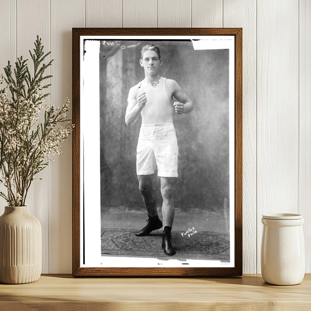 Vintage Boxing Champion Portrait from 1910-15