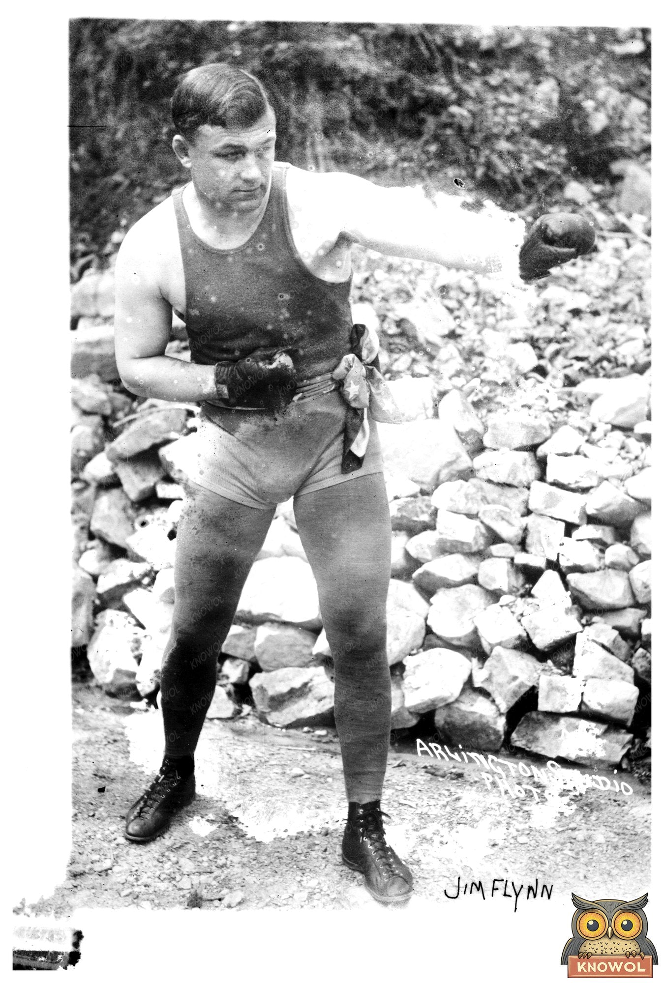 Fierce Boxer Jim Flynn in Action, 1910-1915